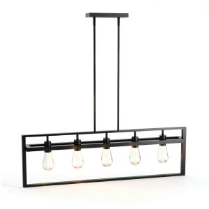Metal Chandelier Modern Iron Design 5 Light Pendant Lamp-0