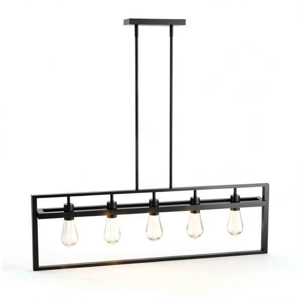 Metal Chandelier Modern Iron Design 5 Light Pendant Lamp-0