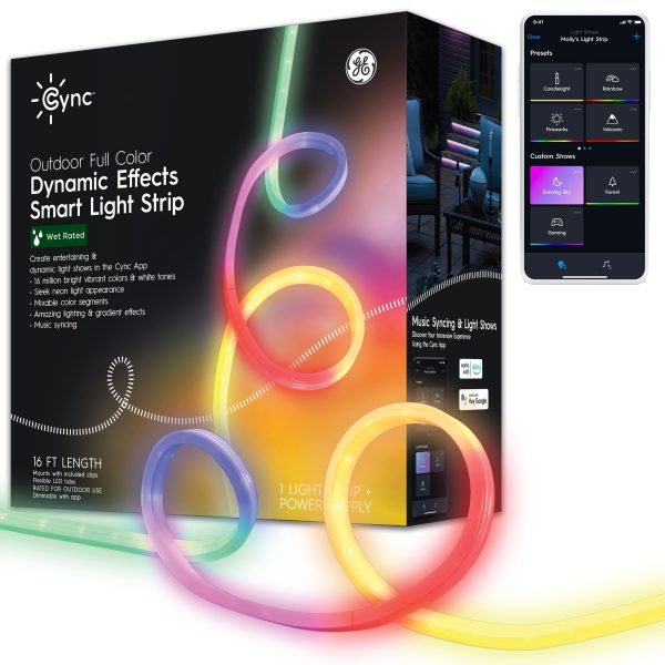 Cync Outdoor LED Strip Lights Color Music Sync Voice Control-0