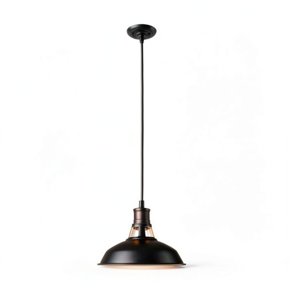 Industrial Pendant Light Metal Matte Black Hollow Design-3