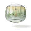Vintage Green Glass Pendant Light 6 Inch Gold Frame-8