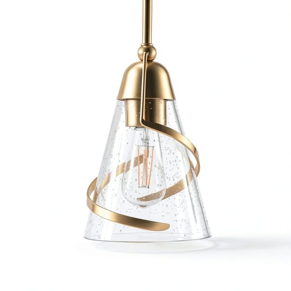 Modern Gold Pendant Light Elegant Design Adjustable Height-10