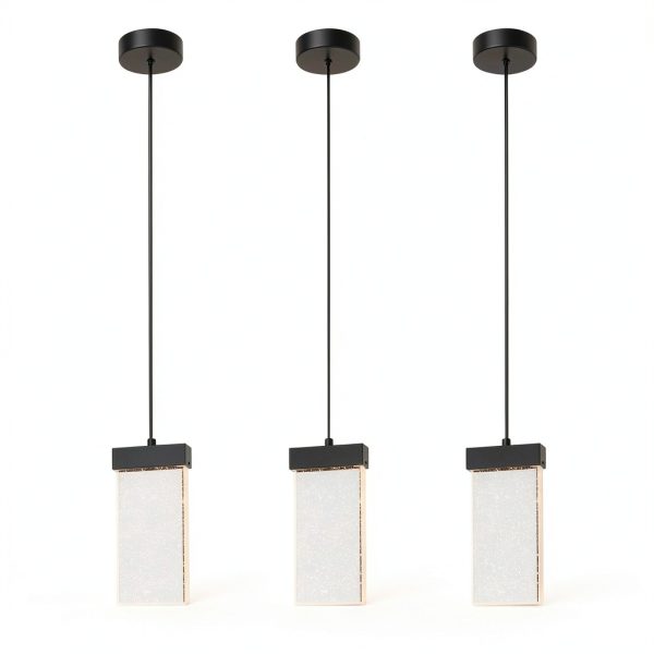 Pavo Crystal Pendant Light 3 Pack Dimmable LED Kitchen-0