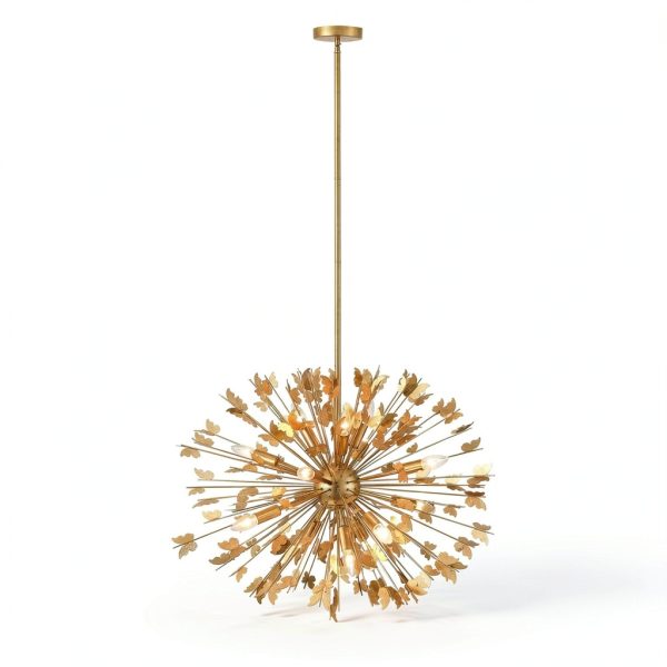 Modern Butterfly Chandelier Gold Globe 14 Light Dining Room-4
