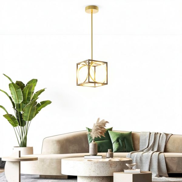 Cube LED Pendant Light Modern Design Dimmable Kitchen-2