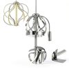 Modern LED Pendant Light Dimmable Warm White Chrome Finish-8